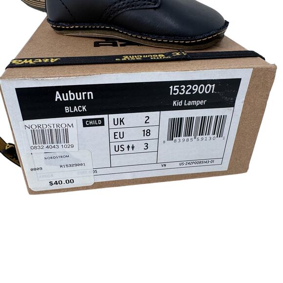 DR. Martens Nordstrom Crib Booties Baby Size 3 Black Auburn Leather Lace Up Boot - Picture 12 of 12